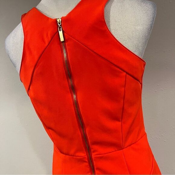 Sharagano Elegant blood Orange Sleeveless Dress business style size 4 - Picture 8 of 15